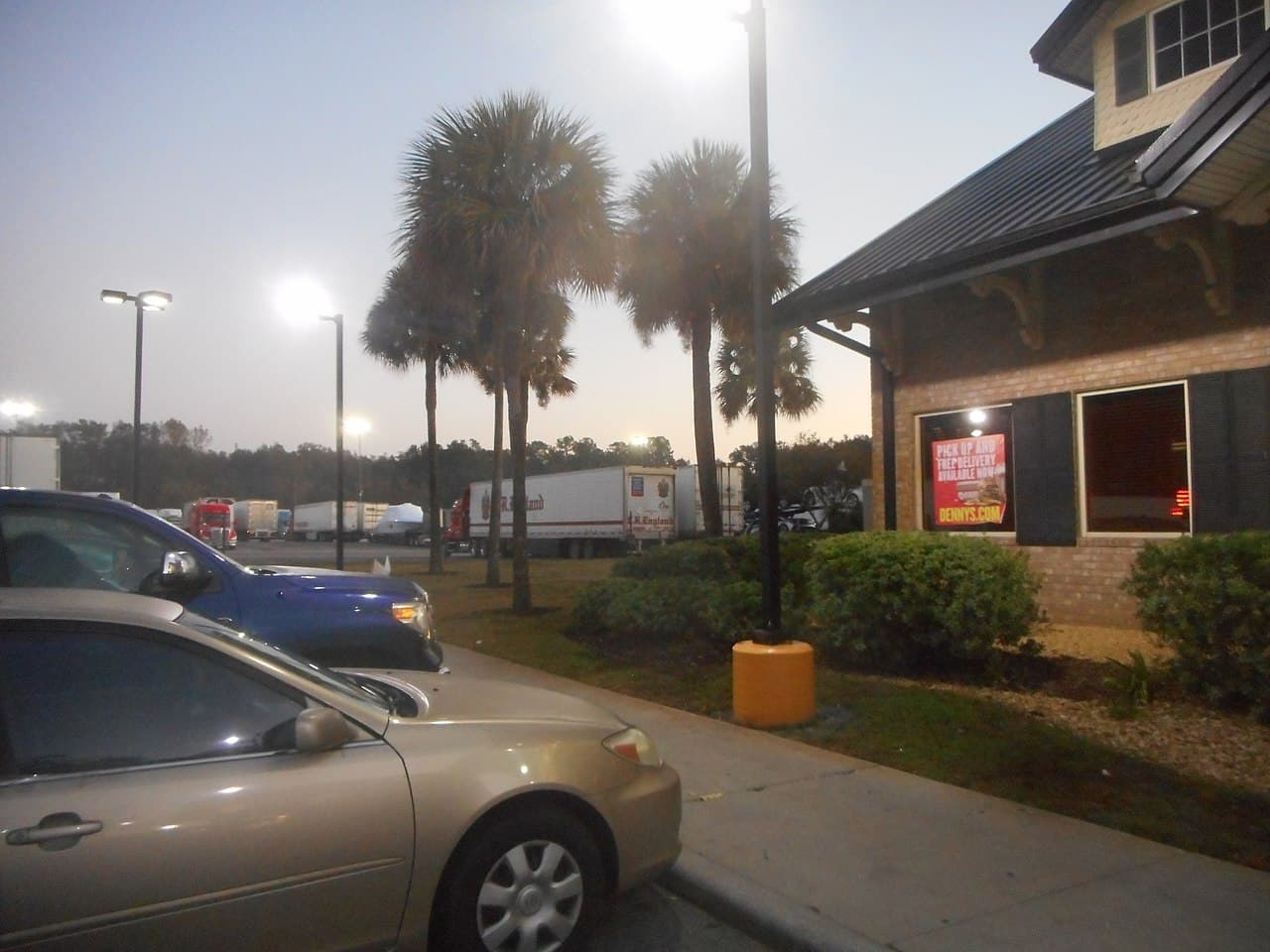 Truck parking lot